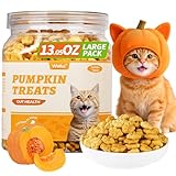 Wellix 13.5oz Healthy Cat Treats Pumpkin Flavor - Chicken Formula Stomach Sensitive Kitten Snacks for Digestive Support - Cat Constipation Relief Low Calorie Food Topper for Cats
