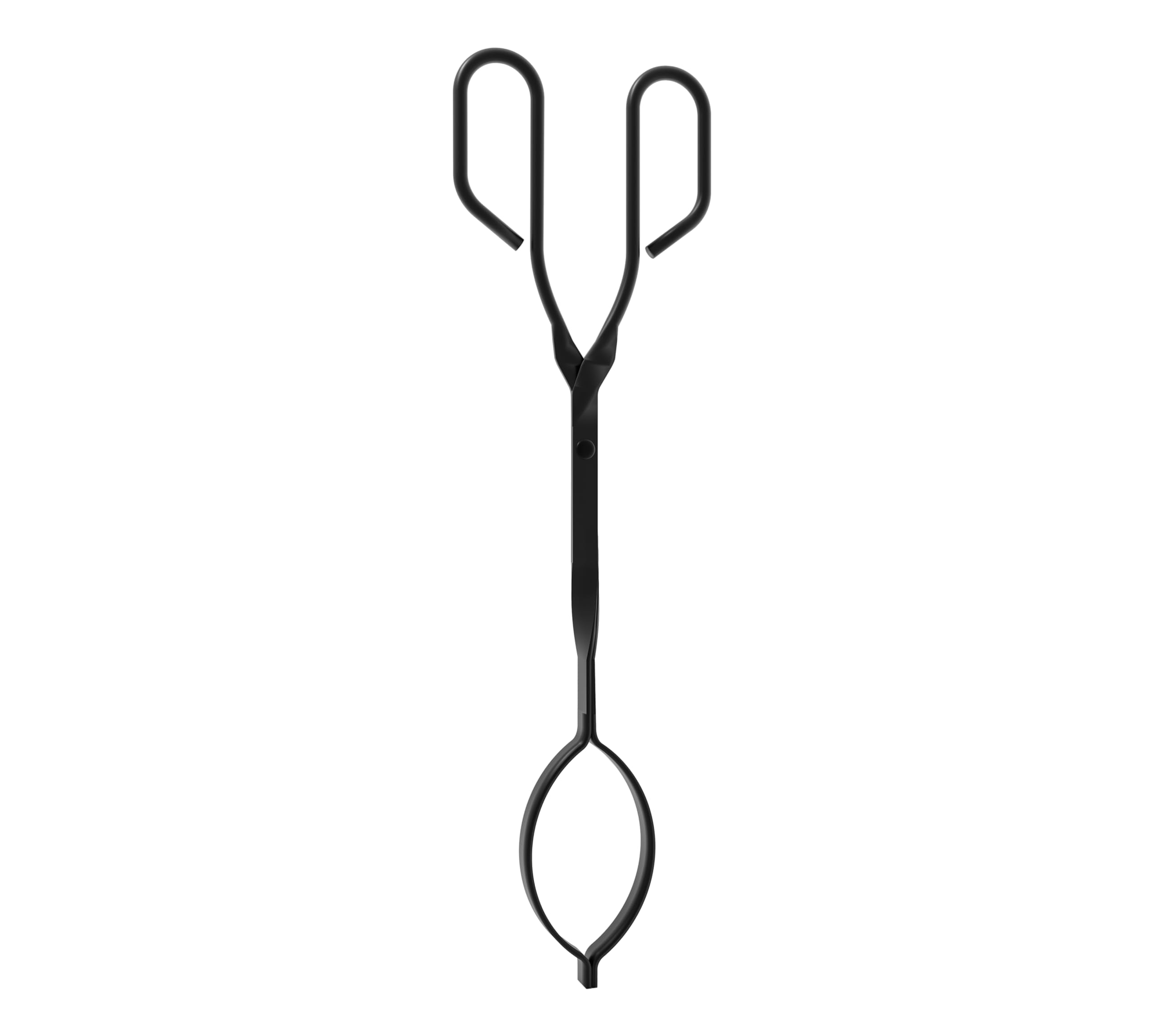 Kingson Pince à bûches de 43 cm de long avec grande poignée, design riveté, pour foyer, barbecue, grill, charbon et bois