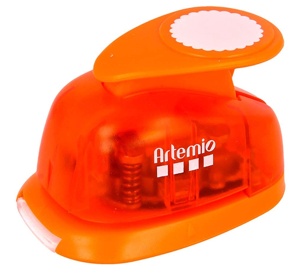 Artemio Orange 2.5 Cm Big Circle Rosette Lever Punch,