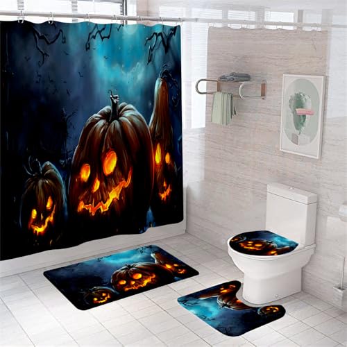 Halloweenowa Dynia SDGJ-6157 Zestaw Łazienkowy 3-częściowy