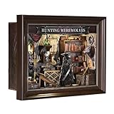 ETKVR Book Nook Kit - Bilderrahmenförmiger Booknook Bücherregal-Wandhalter Miniatur Puppenhaus Bausatz DIY-3D-Holzpuzzle zur Bücherregals/Wohn Deko - Hunting Werewolves