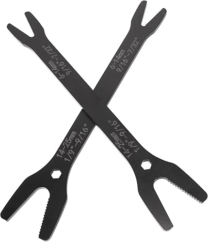 Vista 6 de Larcele Llave inglesa ajustable de doble extremo de 0.236-0.984 in, herramienta multifuncional para montar al aire libre o mantenimiento del Negro