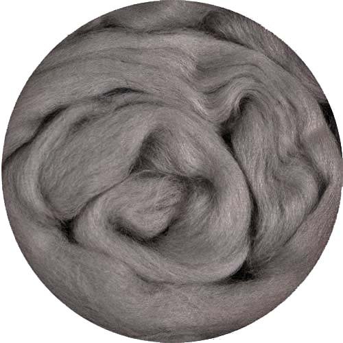 Weir Crafts Merino Wool Roving for Felting - Gray (1 Ounce)
