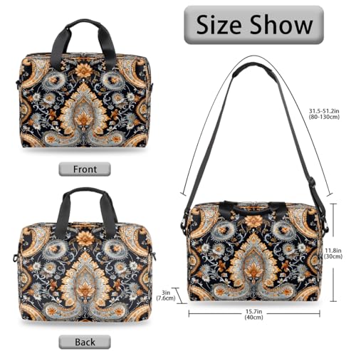 Maletín para portátil 16 pulgadas Paisley Ethnic Boho impermeable miniatura 6