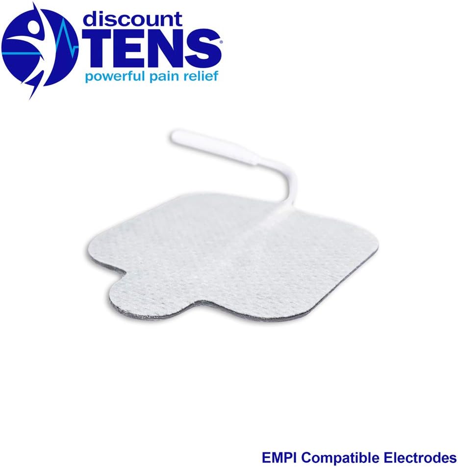 Discount TENS, EMPI Compatible TENS Electrodes, 8 Premium Replacement Pads for EMPI TENS Units. (2 inch x 2 inch)