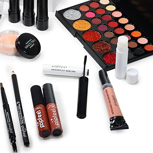 28 Pieces Makeup Kit For Women Full Kit, Tooaemis Professional Makeup Kit For Teens Or Adult, All In One Makeup Sets Include Eyeshadow Palette Lipstick Concealer Foundation Mascara Loose Powder Etc #TOP3