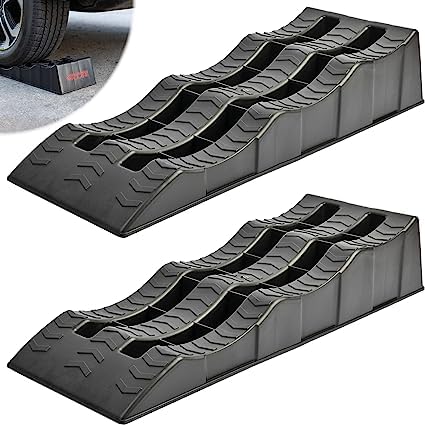 2 Pcs Caravan Levelling Ramps for Motorhomes Campervans Trailers 3 Ton, UV-Resistant Durable Caravan Levelling Blocks with Non-Skid Finish