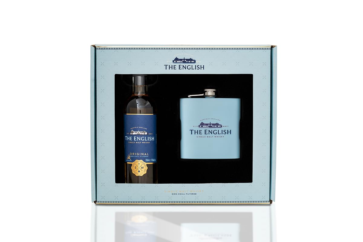 The English Gift Pack: 20cl Original Single Malt & Hipflask, 43% vol