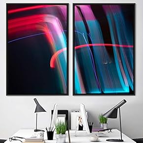 signwin 2 Piece Framed Canvas Wall Art Abstract...
