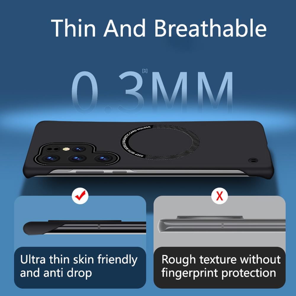 Ultra-Thin Frameless Magnetic ForWireless Charger Case for Oneplus 12 11 10 9 Pro Ace Ace2 2V Pro Cooling Plastic Cover,Orange,for Oneplus 11