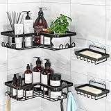 Estante organizador para baño baja a un gran precio SOZOMO 4 Piezas Estanteria Ducha para Baño,Prueba de óxido,Estantes de Regadera,Rinconera Organizador para Baños,Sin...
