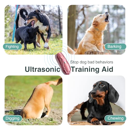 Antibell für Hunde, Ultraschall Anti Bell Gerät Bellenstopper Hund, Ultraschall-Anti-Bellgerät Hundebellen-Abschreckmittel Hunderindenstopper für Kleine Große Hunde Innen Außenbereich Antibell Hund