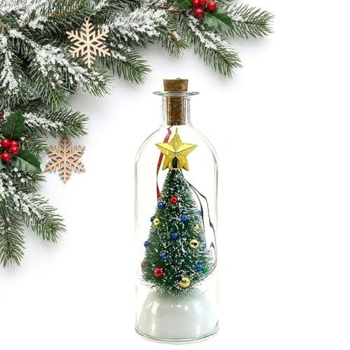 Recordable Christmas Tree Message in a Bottle Ornament with Playback