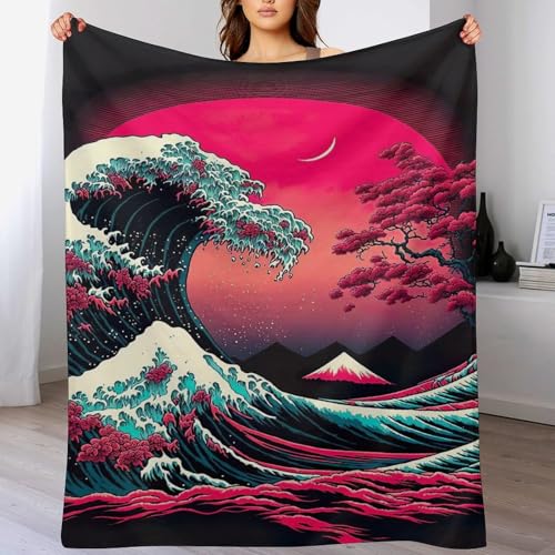 Couverture douce en flanelle de luxe Japan Art 180×200cm - 2