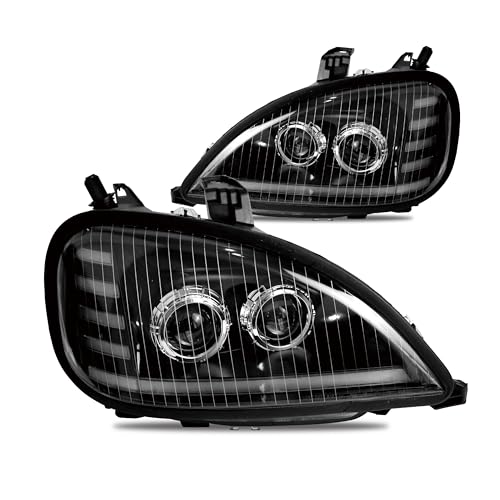 Voltexa Projector LED Headlights with Sequential Turn Signals Replacement for 1996-2017 Freightliner Columbia Headlight LED Columbia Head Lights