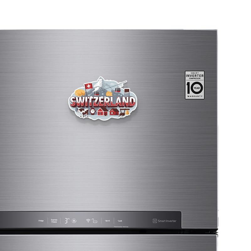Image of Switzerland 01 Fridge Magnets, Glossy Finish, Stylish Magnet for Fridge, Wardrobe & Metal Surfaces