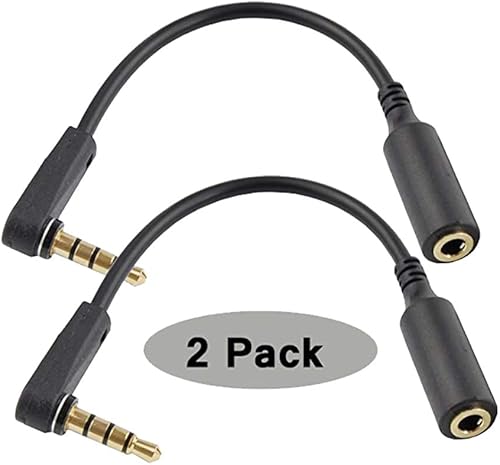 Miniatura 3 de Seadream Cable de extensión de 0.138 in de ángulo corto 2 unidades de 6 pulgadas de 4 polos de 0.138 in de ángulo recto macho a hembra Cable de