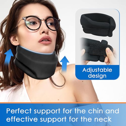 Waymaytecy Nackenstütze Gegen Nackenschmerzen, Zervikorrekte Halskrause, Entlastung Der Halswirbelsäule, Verstellbare Halskrause für Schlafen, Neck Support Für Schlaf & Alltag, Für Frauen Und Männer