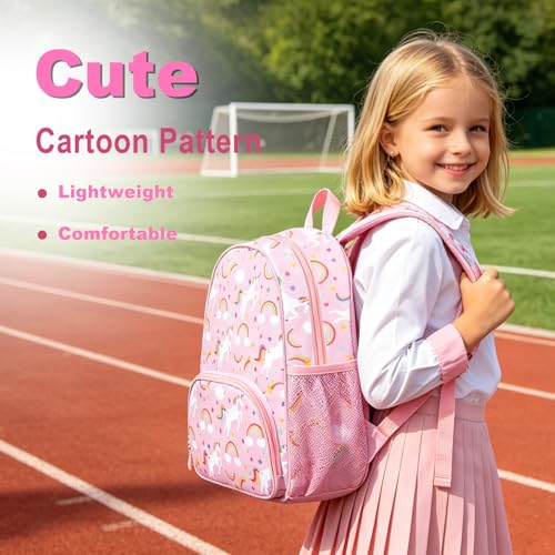 Image of Toddler Girls Backpack 4-6: Preschool Kindergarten Bookbag, Lightweight Unicorn Kids Travel Backpack