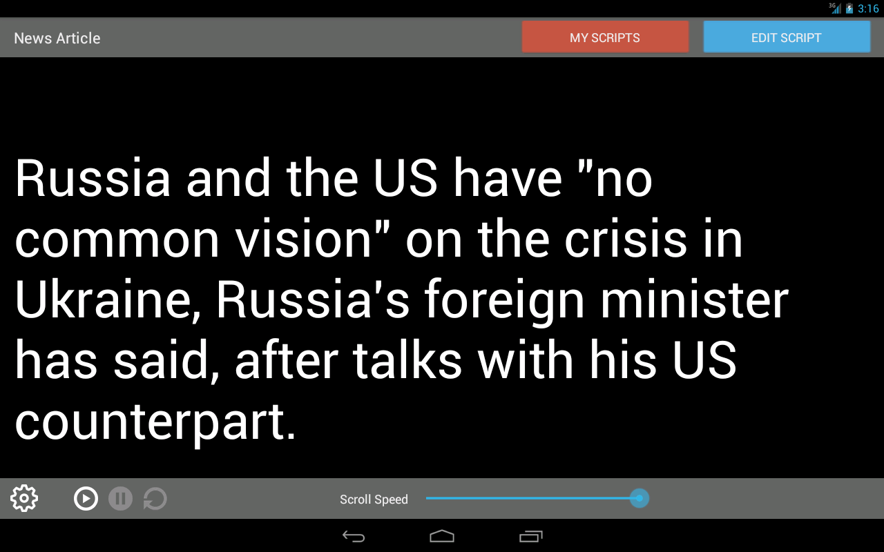Teleprompter Pro App on Amazon Appstore