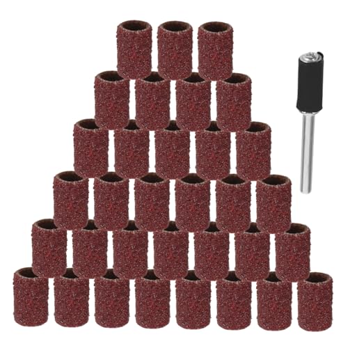 TOBBOMEY 1 Juego De Manguitos De Lijado Bandas De Papel De Lija Mini Manguitos De Lijado Kits De Lijado Para Lijadora De Tambor Con Varilla De Conexión De Lijado Para Herramientas