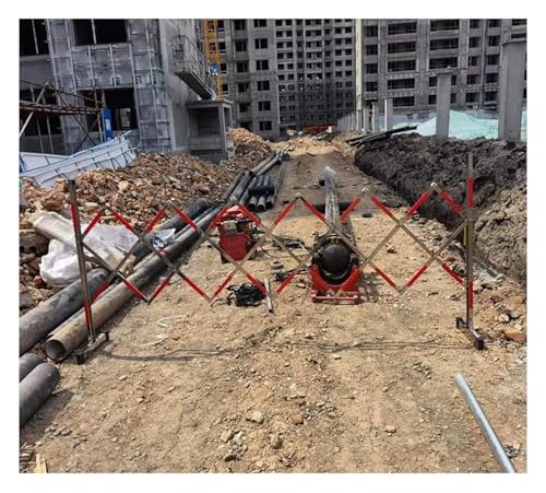 Ausziehbarer Verkehrszaun, erweiterbare Metallbarriere, Akkordeon-Sicherheitstor, zusammenklappbar, Mengenkontrolle, flexibel, Edelstahl, tragbarer Zaun (1 x 4 m)