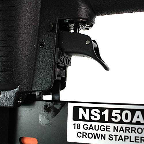 Air Locker Ns150A 18 Gauge 1/2 Inch To 1-5/8 Inch Long, 1/4 Inch Narrow Crown L Wire Stapler #TOP1