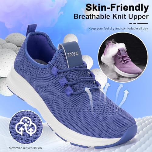 Image of Wide Toe Box Shoes Women Non-Slip Wide Width Sneakers Ultra Light Extra Wide Road Running Shoes for Women Breathable Tennis Walking Gym Workout Trainer 6-12