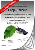 geprüfter technischer betriebswirt englisch Entscheidungsvorschlag über den Wechsel im Firmenfuhrpark von Dieselfahrzeugen zu Elektrohybridfahrzeugen