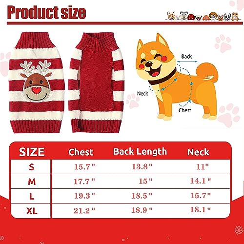 Hundepullover Weihnachten Hund Rollkragenpullover Weihnachten Muster Strickwaren warme Haustier Pullover, Winter Hund Mantel, Pullover Pet-Kostüm für Hundewelpen Party Puppy Geschenk für Hund