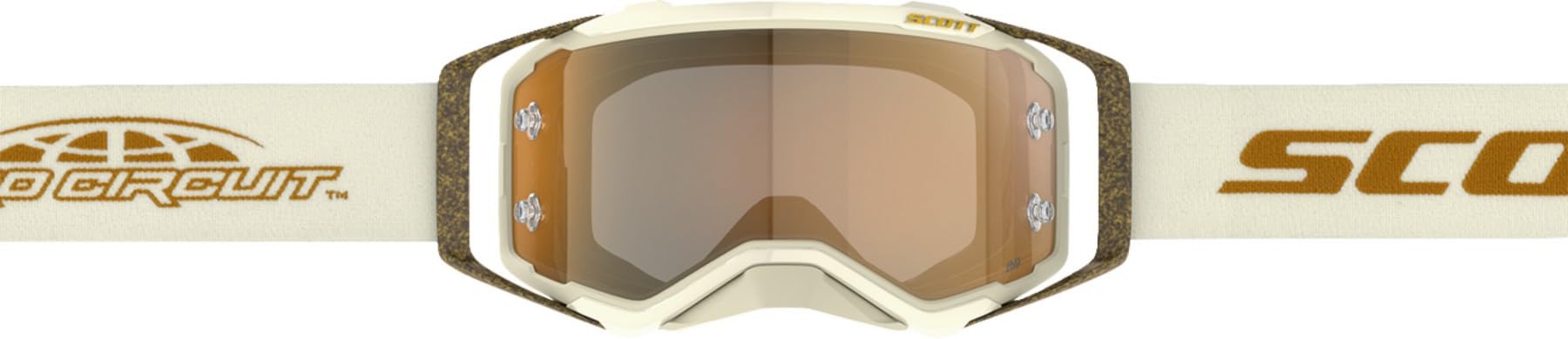 Scott Prospect Pro Circuit AMP MX Offroad - Gafas Proteccion Sol color blanco/marrón con lente cromada dorada