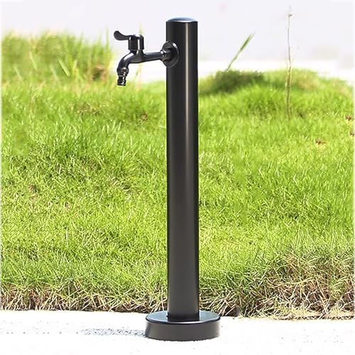 Columna de Agua para jardín Exterior con Grifo - Independiente, fácil instalación, Salida única Redonda - Ideal para Villas, Patios y Espacios al Aire Libre (tamaño Grande)