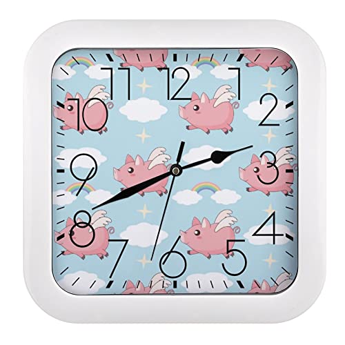 Cochon Volant pendule murale silencieuse pour stopper le tic-tac stressant - 2
