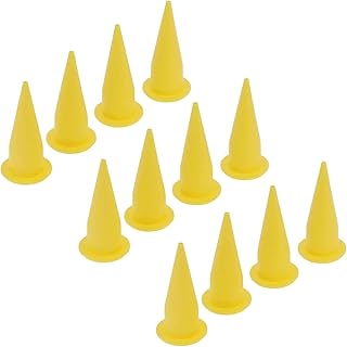 Caulking Nozzle for Caulking Gun, Reusable Caulk Nozzle Applicator, Durable Epoxy Piston Caulk, Replacement Extension Tool Supplies Applied in the Construction (yellow-12Pack)…
