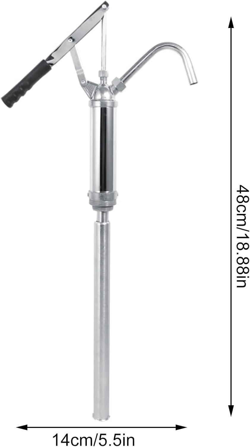 Lever Action Drum Pump, Oil Transfer Hand Operated Extractor for Transferring Motor Oil, Lubricants, Kerosene, and Fuel