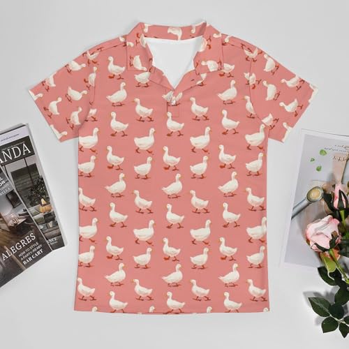 Boys' Classic Polo Shirts Short Sleeve Moisture-Wicking Golf & Tennis Shirts for Youth Teens Yellow Pineapple3