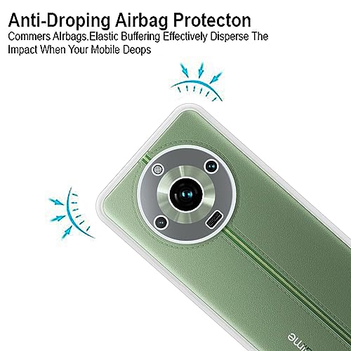 Image of NISHTECH for Realme 11 Pro, Realme 11 Pro Plus Premium Transparent Hybrid Soft Slim Dust Proof Back Case Cover with Camera Protection