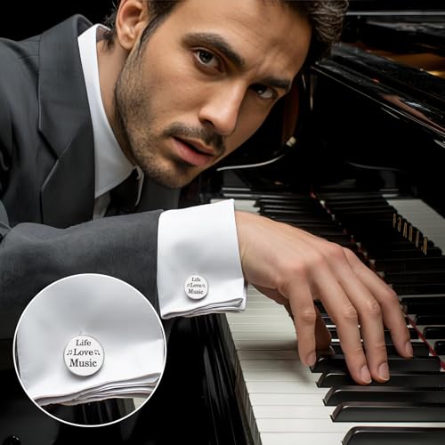 Mancuernillas para músicos y profesores de música miniatura 6