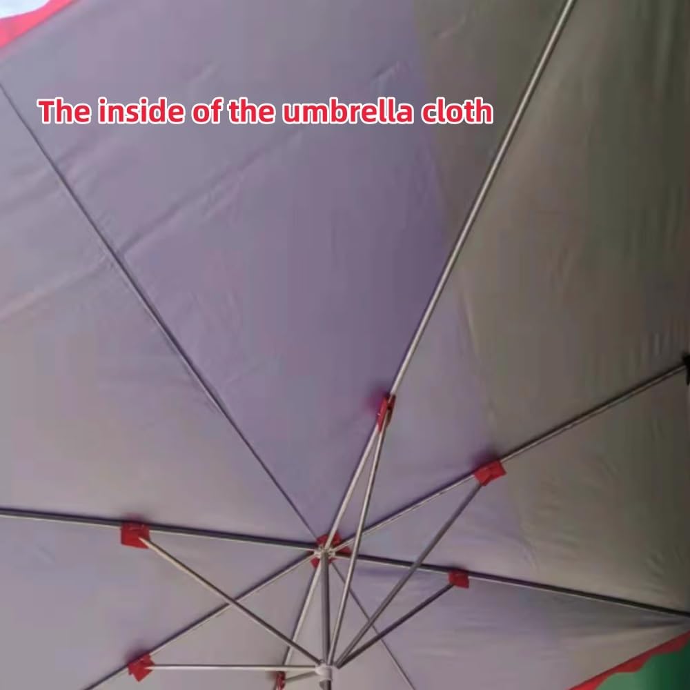 Parasole rettangolare di ricambio per ombrellone da giardino, 3 x 2 m, 3 x 3 m, 4 costine, tessuto per ombra da esterni (cachi, 350 x 300 cm)