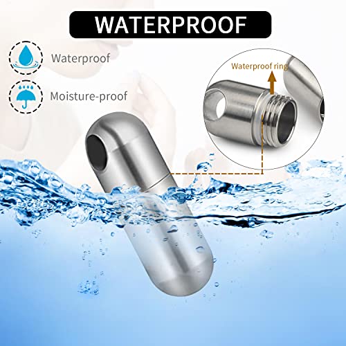 Autuveen Porta-pílulas de titânio, pequeno estojo de comprimidos para carteira, caixa de comprimidos