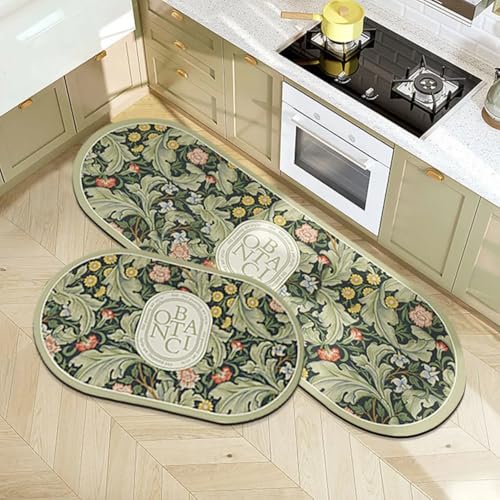 Image of proxin Non-Slip Rubber Kitchen Mat - 2-Piece Waterproof Thick Cushion for Enhanced Grip, High Absorption, Suitable for Automotive or Gym Equipment, Large and Small Sizes for Versatile Use (Colour 5)