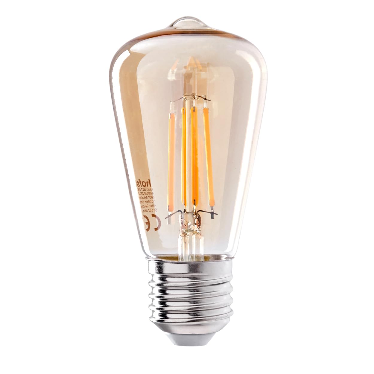HOFSTEIN E27 LED Warmweiss Vintage Glühbirne 10er Set, Dekoratives Leuchtmittel mit 5 Watt 2200 Kelvin 400 Lumen, dimmbar für Stimmungsvolle Beleuchtung im Wohnbereich, Retro Look für E27 Fassung