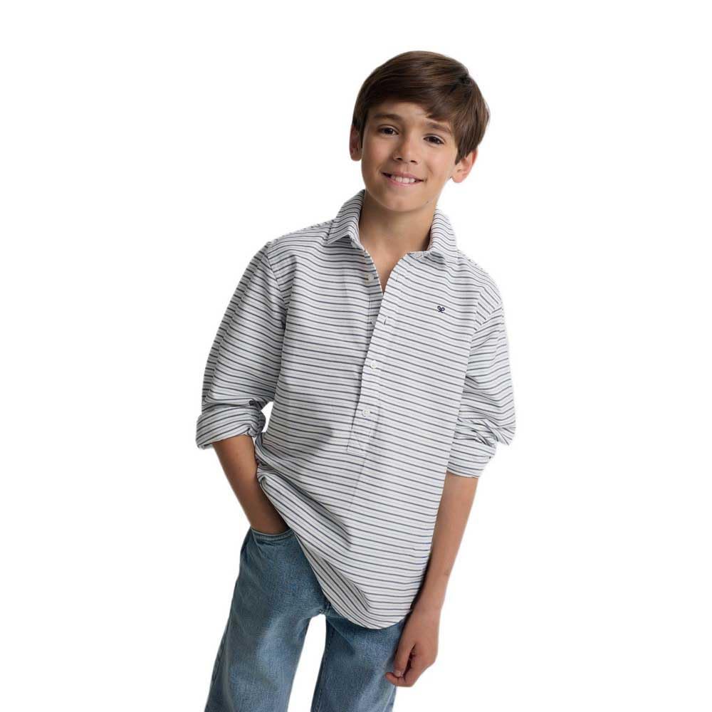 SILBON Camicia A Maniche Lunghe Striped Oxford Casual 8 Years