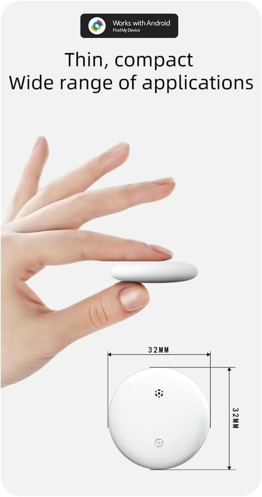 Localizzatore Bluetooth, trova oggetti, trova chiavi, impermeabile e antipolvere, posizionamento accurato globale, design compatto, per viaggi e uso quotidiano
