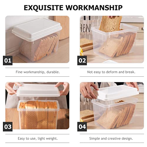 Toaster Storage Container Toast Storage Box Bread Container: Transparent Bread Storage Box ...