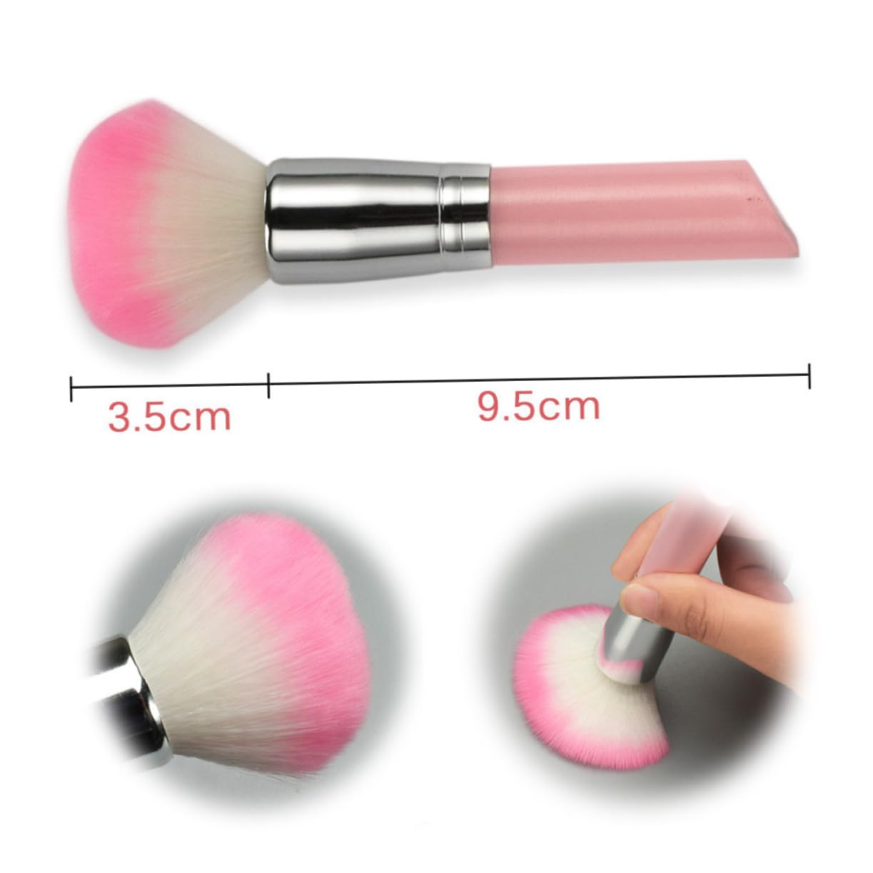 NOLITOY 1pc Portable Blush Powder Brush Multi-use Makeup Blending Brush for Cosmetics