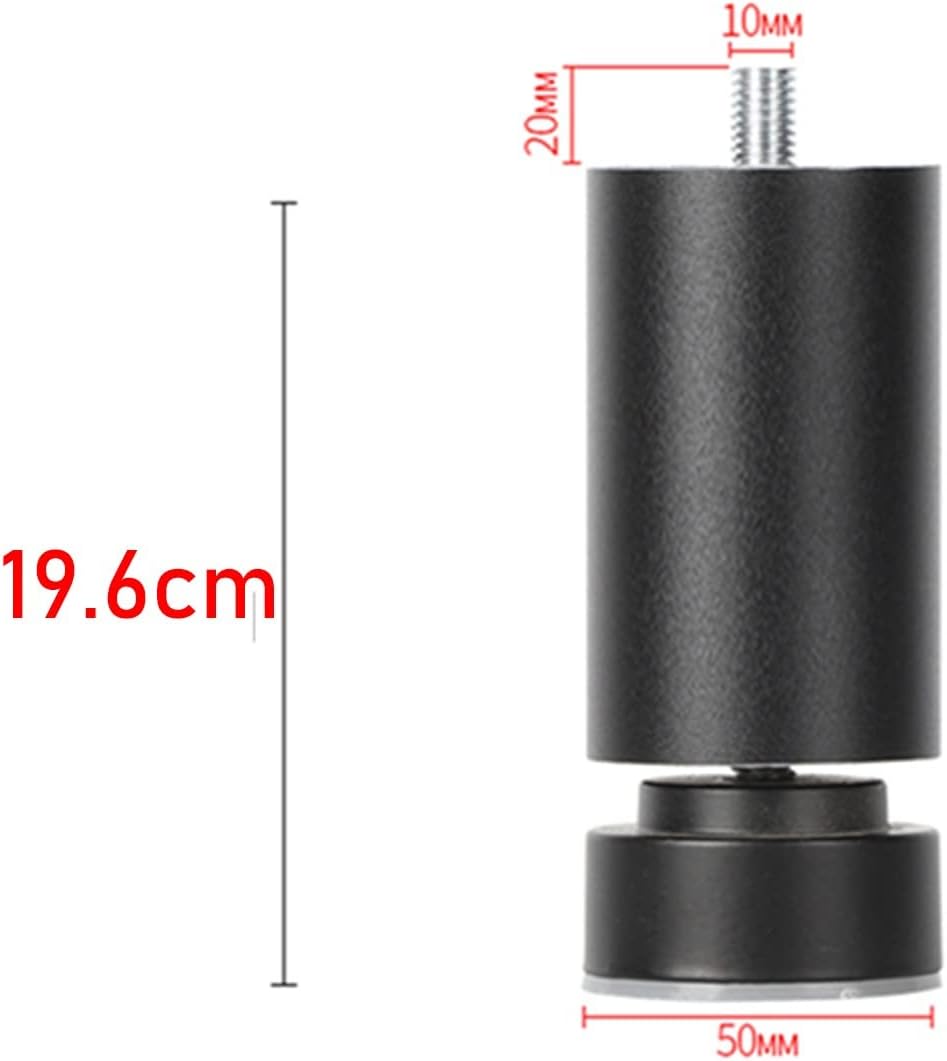 Furniture Legs,Table Legs,Matt Black Furniture Foot Aluminum Alloy Furniture Cabinet Feet Metal Round for Sofa Bed Coffee Table Support Legs(Size:39.6cm(15.6in)) ( Color : Color , Size : 19.6cm(7.7in)