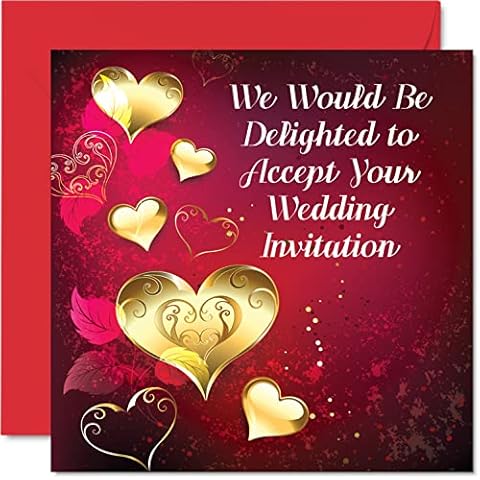 Tarjeta de aceptación RSVP para bodas y fiestas - We would be Delighted - Tarjetas RSVP para bodas Cover