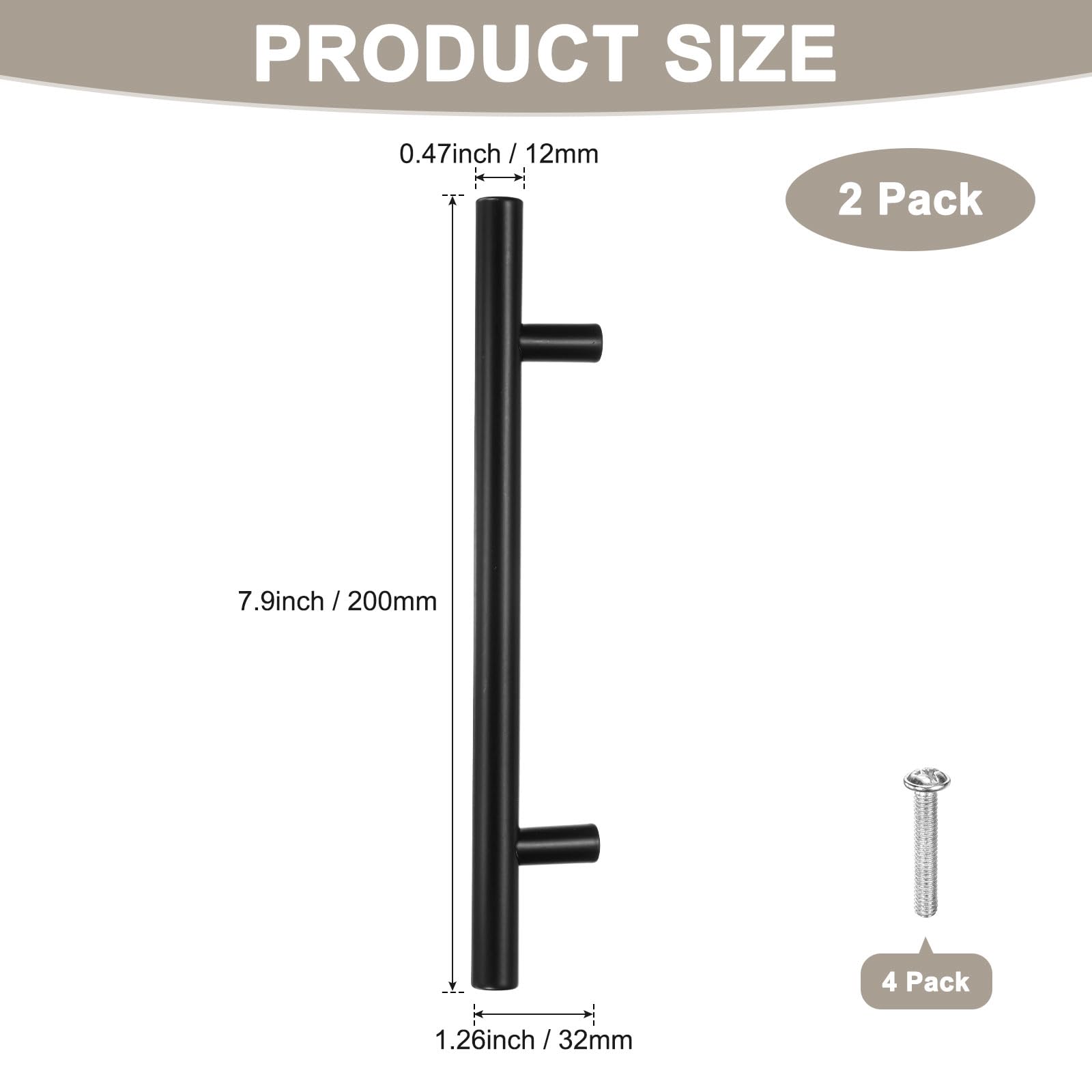 M METERXITY 2-Pack Cabinet Pulls Knobs - Image 3