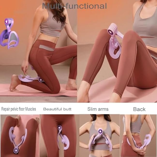 Thigh Master Hip Trainer, Kegel Exerciser, Pelvic Floor Trainer for Post Partum Rehabilitation- Inner Thigh Trimmer, Thigh Toner Workouts